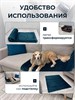 Плед / полотенце из велсофта для кошек и собак универсальный 100х70см изумруд модная полоска 4375170060